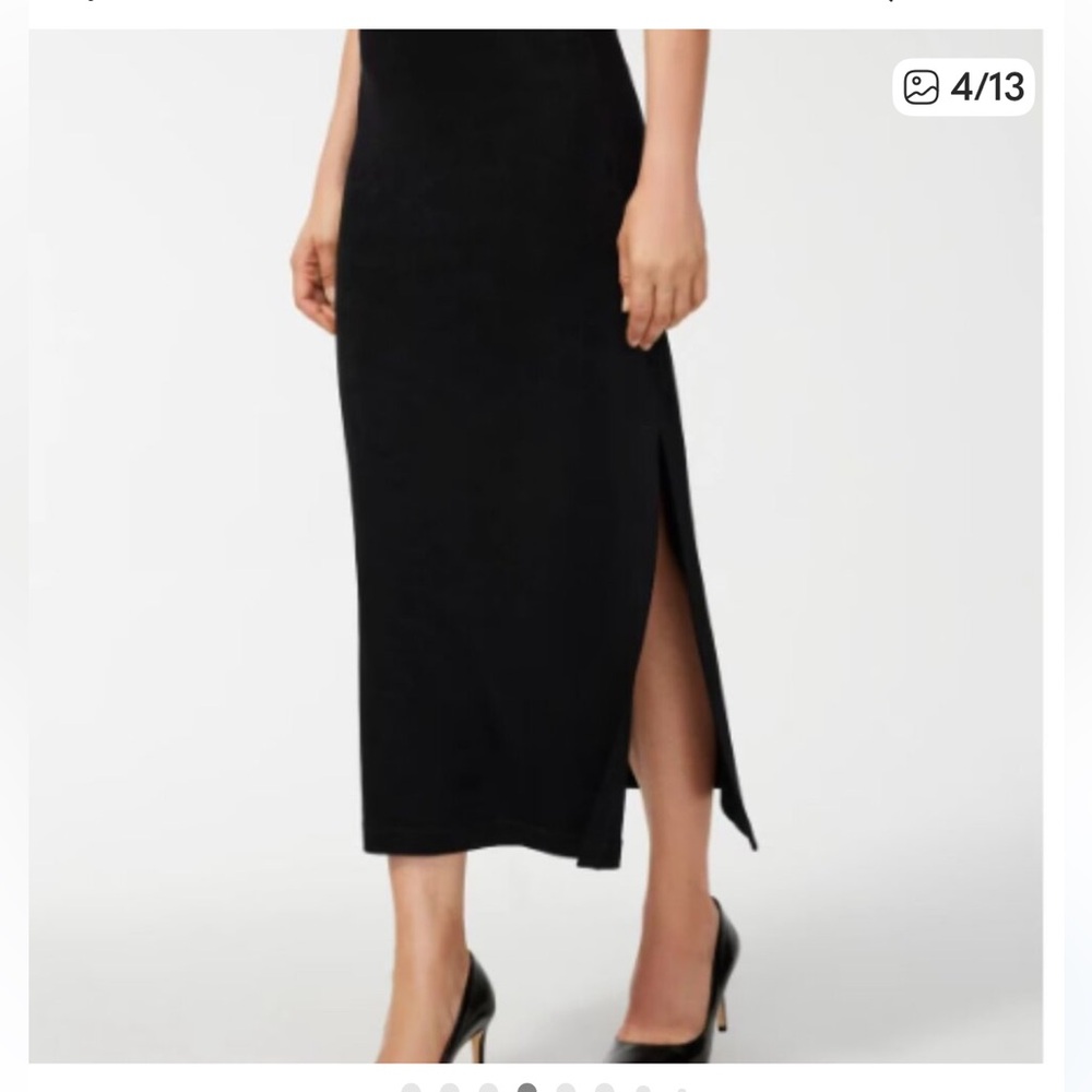 Chico's Traveler’s Classic Pull On Black Maxi Skirt  Side Slits Size XL 16